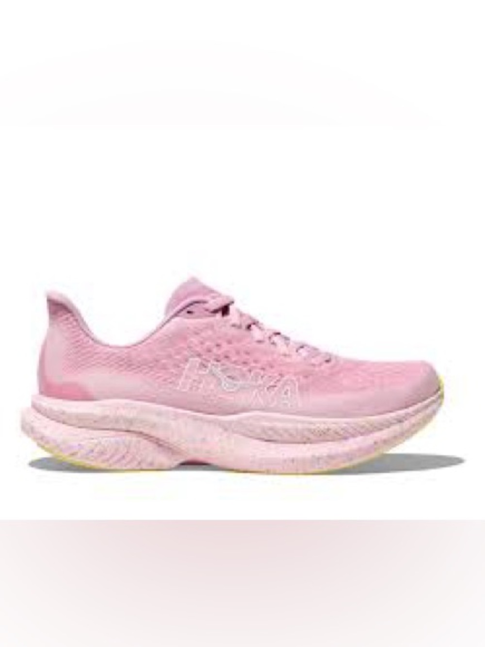 Hoka Mach 6 running shoe Pink Twilight/Lemonade colorway Sz 6.5